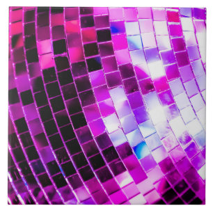 Lila Spegel Disco Boll Kakelplatta
