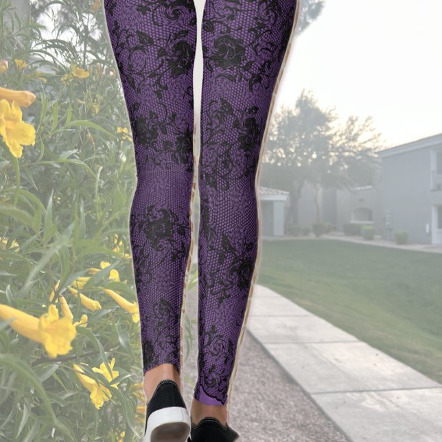 Lila spets leggings (Skapare uppladdad)