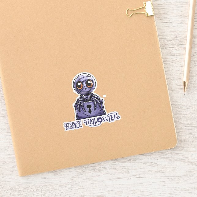 Lila Spider Gravsten Klistermärken (Anteckningsbok)