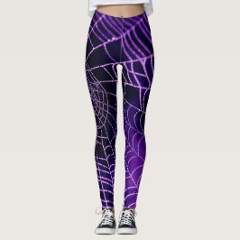 Lila Spindelnät Leggings