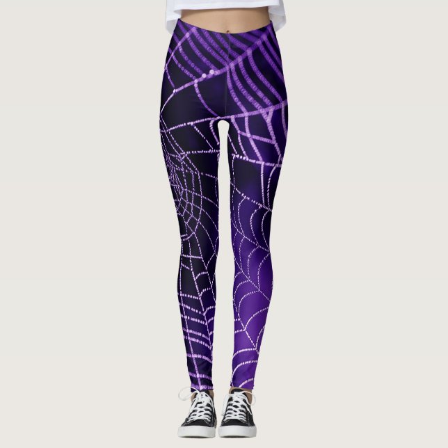 Lila Spindelnät Leggings (Framsida)