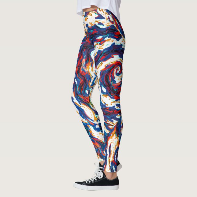 Lila Spiral Galaxy Leggings (Vänster)