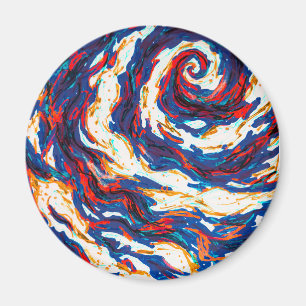 Lila Spiral Galaxy Magnet