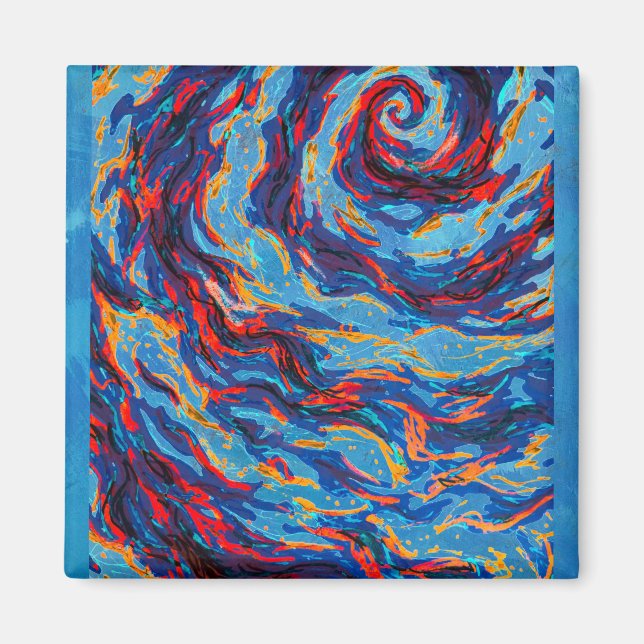 Lila Spiral Galaxy Magnet (Framsidan)