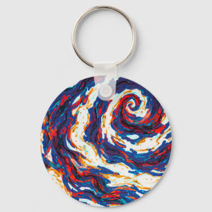 Lila Spiral Galaxy Nyckelring