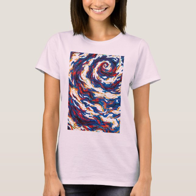 Lila Spiral Galaxy T Shirt (Framsida)