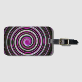 Lila spiral mönster bagagebricka