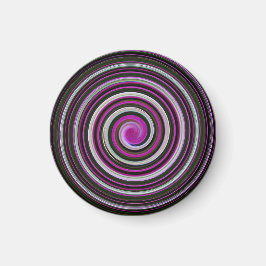 Lila spiral mönster magnet