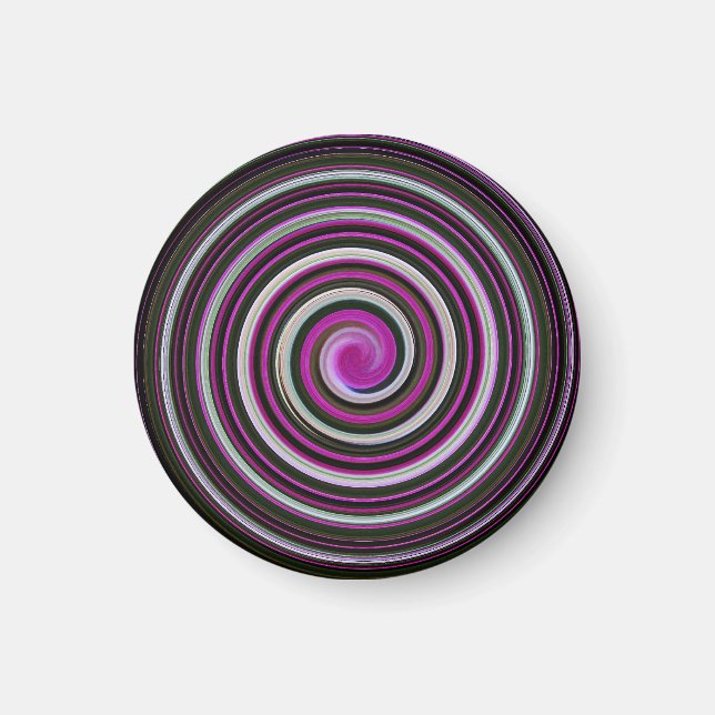 Lila spiral mönster magnet (Framsidan)