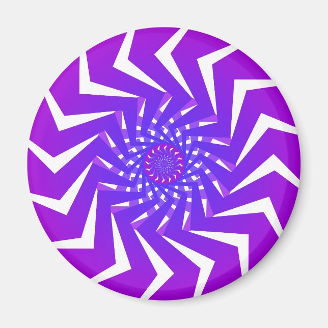 Lila Spiral Mönster: Vektorkonst: Magnet (Framsidan)