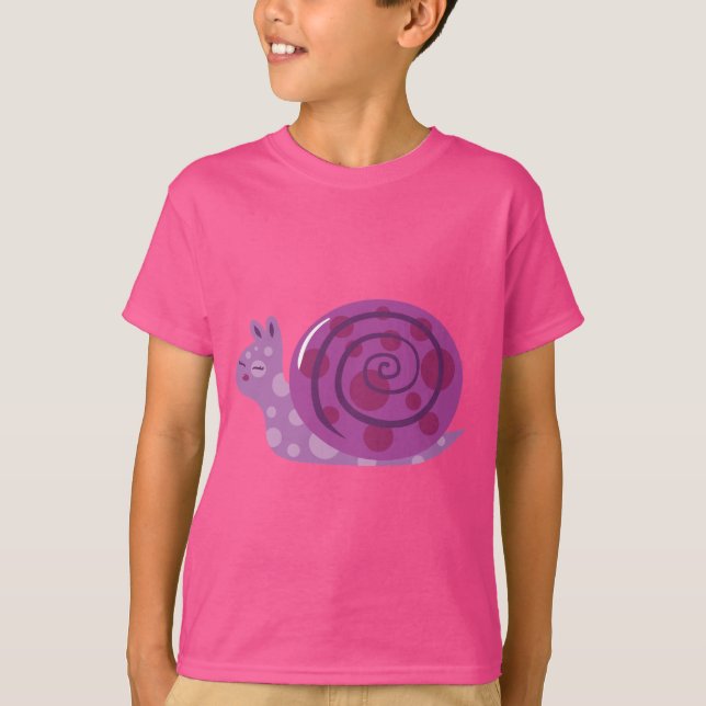 Lila Spoted Snigel T Shirt (Framsida)