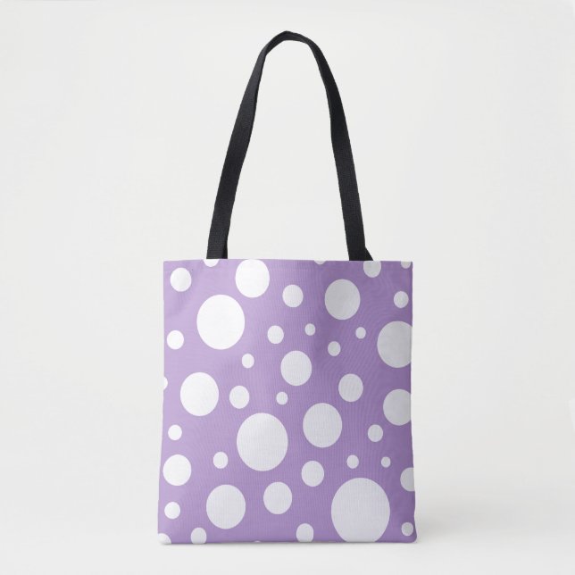 Lila Spots Tote Bag Tygkasse (Framsida)