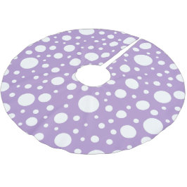 Lila Spots Träd Skirt Julgransmatta Borstad Polyester