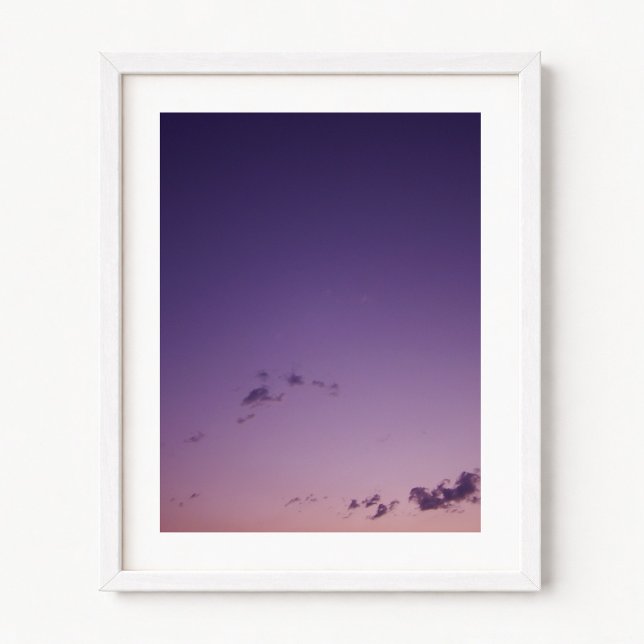 Lila spridda moln i skymningen poster (Purple Scattered Clouds at Twilight Poster)