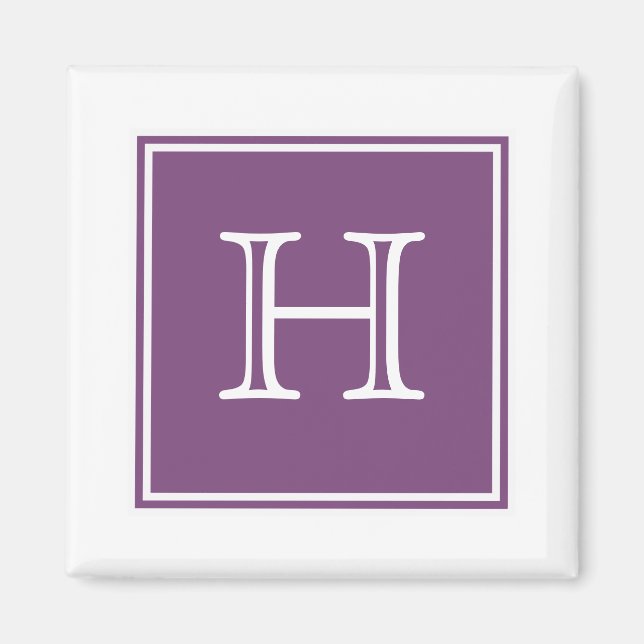 Lila Square Monogram Magnet (Framsidan)