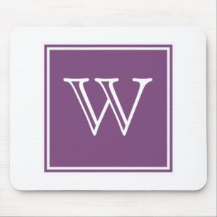 Lila Square Monogram Mousepad Musmatta