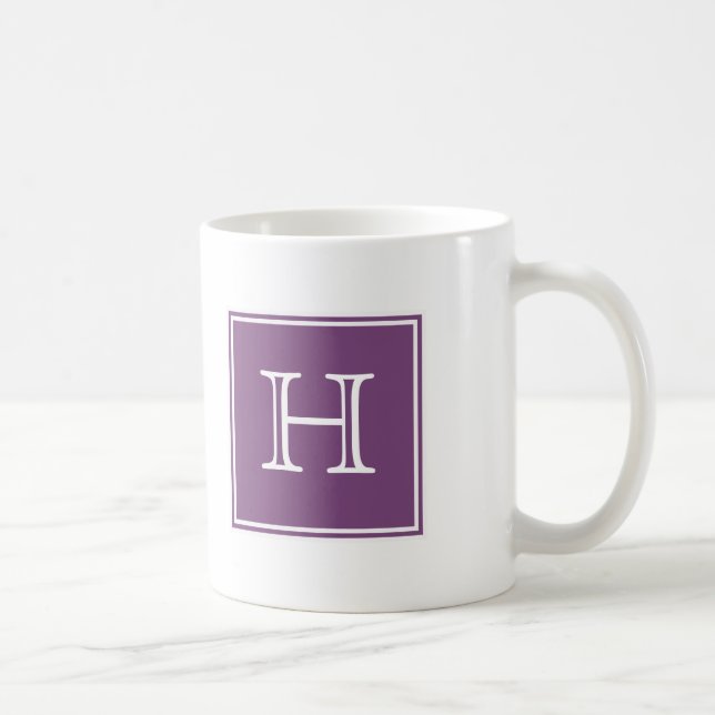 Lila Square Monogram Mugg (Höger)