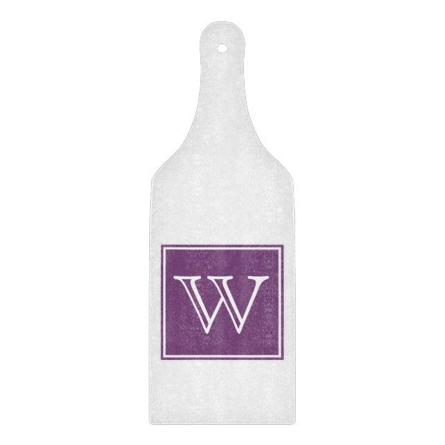 Lila Square Monogram-skärningspåläggning (Framsidan)