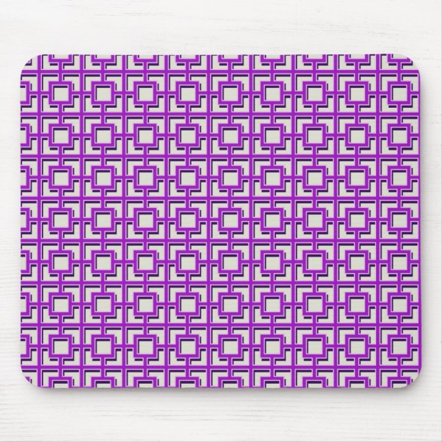 Lila Square Mönster Musmatta (Framsidan)