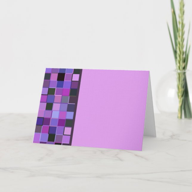 Lila Square Single Gräns Kort (Framsida)
