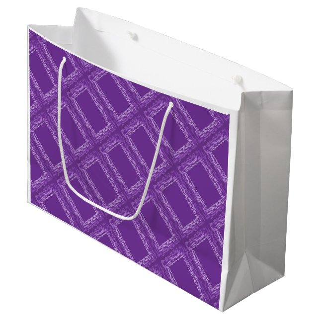 Lila Squares Gift Bag (Framsidan Vinklad)