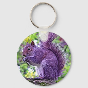 Lila Squirrel Nyckelring
