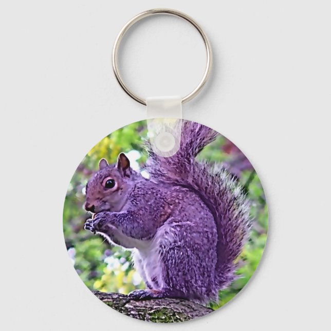 Lila Squirrel Nyckelring (Framsida)
