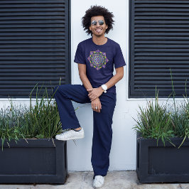 LILA STAINED GLASS MANDALA T SHIRT