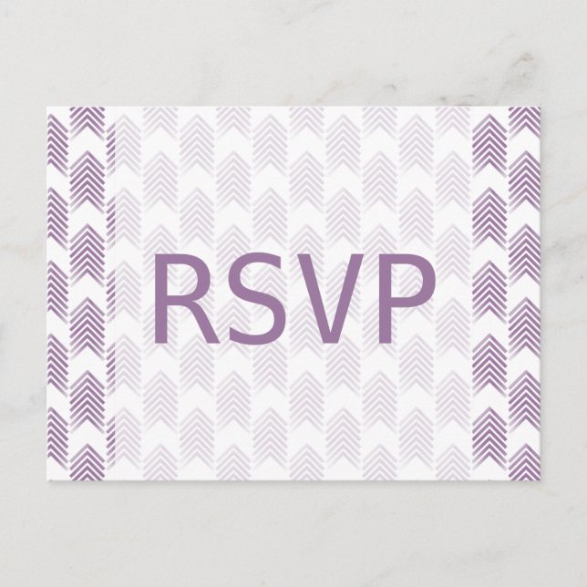 Lila stampilars svarskort inbjudan vykort (Framsida)