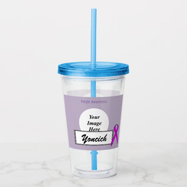 Lila Standard Ribbon av Kenneth Yoncich Take Away Mugg (Framsida)