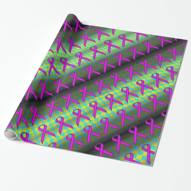 Lila Standard Ribbon Mönster av Kenneth Yoncich Presentpapper (Utrullad)