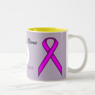 Lila Standard Ribbon Template by Kenneth Yoncich Två-Tonad Mugg