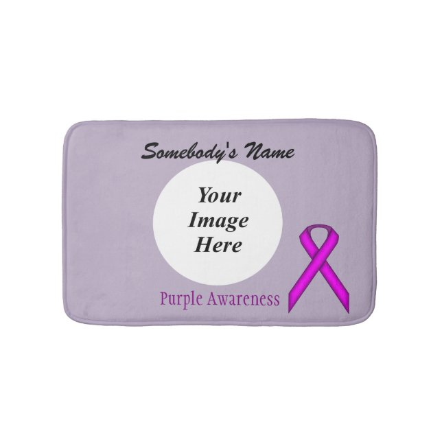 Lila Standard Ribbon Tmpl av Kenneth Yoncich Badrumsmatta (Framsidan)