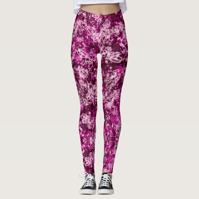 Lila Stänk Leggings (Framsida)