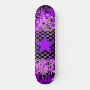 Lila Star Anpassningsbar Skateboard Bräda 20 Cm