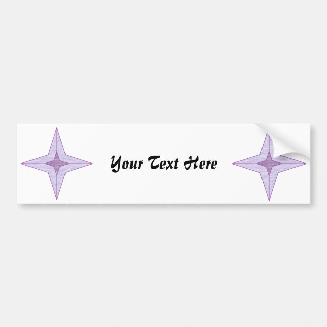 Lila Star Bumper Sticker Bildekal (Framsidan)