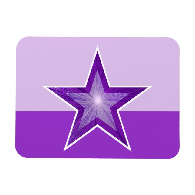 Lila Star Flexibel magnet-lila Magnet (Horisontell)