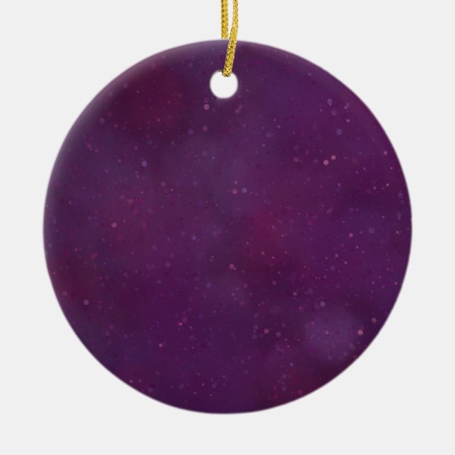 Lila star himmel julgransprydnad keramik (Framsidan)
