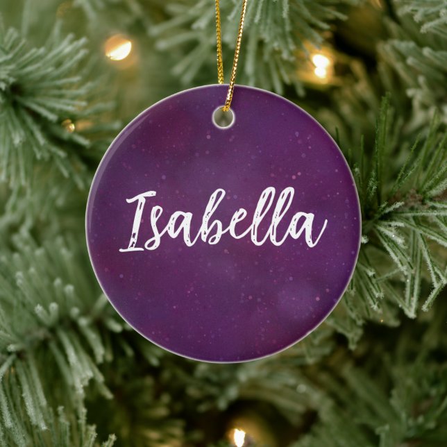 Lila star himmel julgransprydnad keramik (Träd)