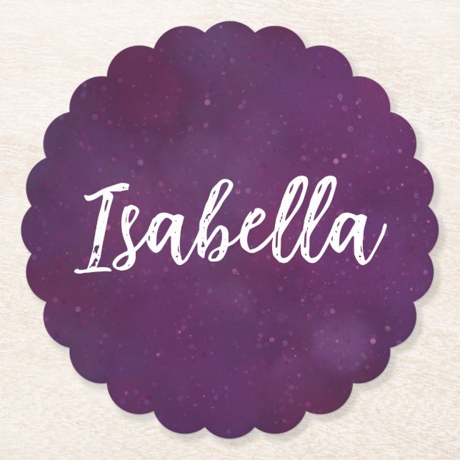 Lila star himmel underlägg papper (Framsida)