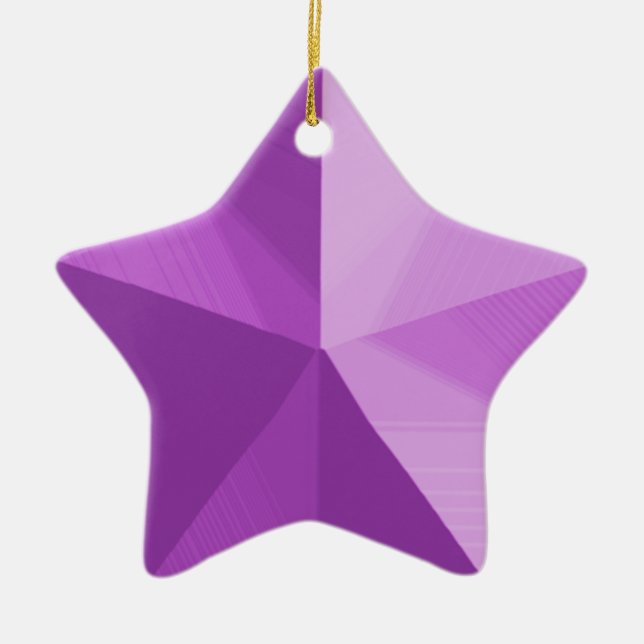 Lila Star Jul-Helgdag Ornament Customique (Framsidan)