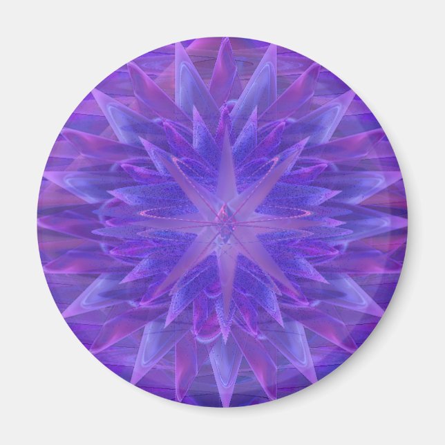 Lila Star Mandala Magnet (Framsidan)