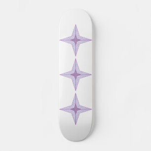 Lila Star Mini Skateboard Bräda 18,7 Cm