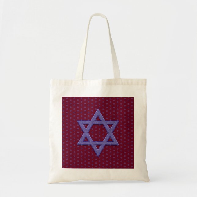Lila Star of David Seamless Tygkasse (Framsidan)