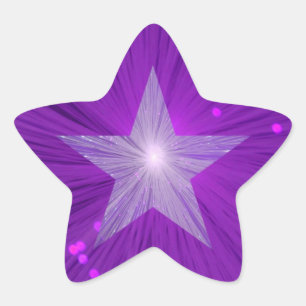 Lila Star-stjärnans stjärnform Stjärnformat Klistermärke