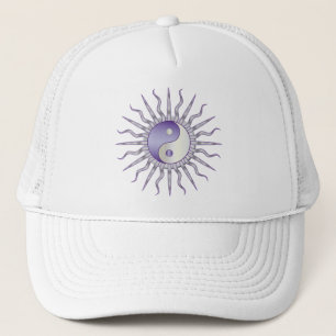 Lila Starburst Yin Yang Truckerkeps