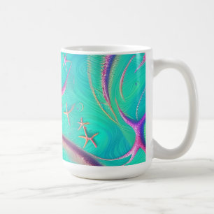 Lila Starfish Beachy Kaffemugg