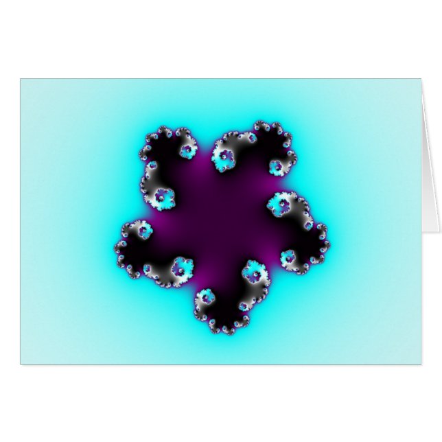 Lila Starfish Card Hälsningskort (Framsidan Horizontal)