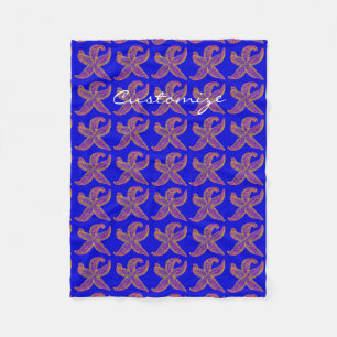 lila starfish Thunder_Cove blue Fleecefilt