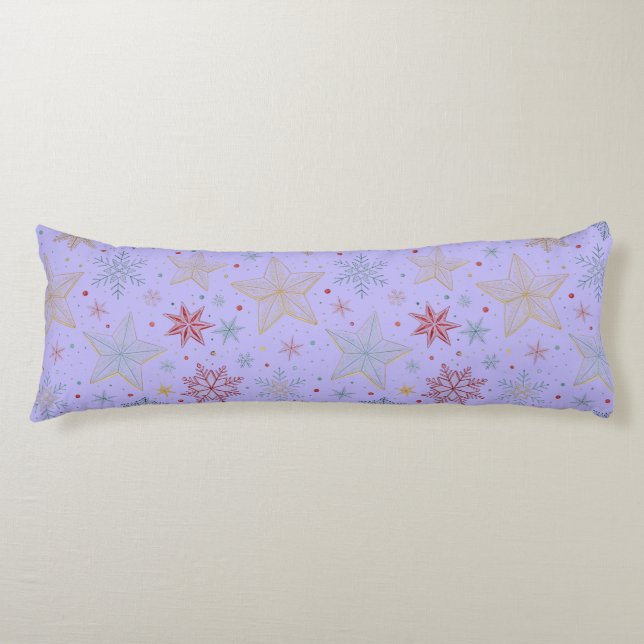 "Lila Starry Night Body Pillow Kroppskudde (Framsidan)